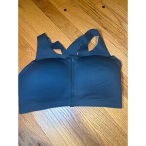 Lululemon Enlite Bra Zip Front Navy Size 34E High Impact Sports Bra